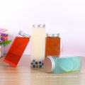 LANDA  Square  PET Plastic Juice Bottles and drinking bottle  with Lids from direct factory